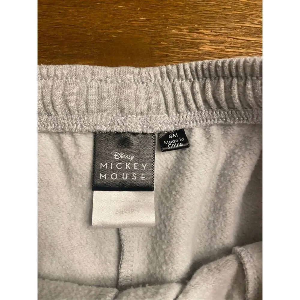 Disney S/M lounge pajama shorts pants grey more love Mickey Mouse